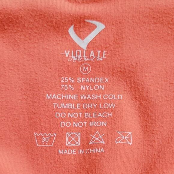 Orange+white calf length Violate the dress code leggings - Picture 13 of 13